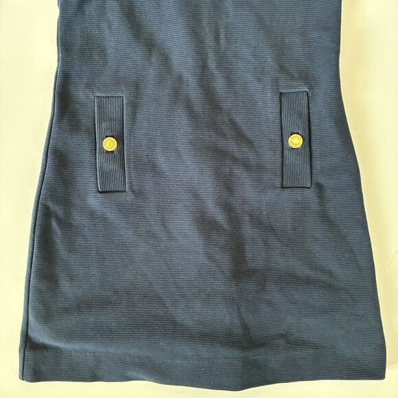 Lilly Pulitzer Charlena Navy Shift Dress XS Career Holiday Office Preppy Winter - Picture 16 of 16